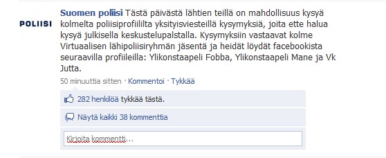 Suomen poliisi Facebookissa